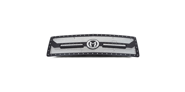 Magnum Truck Gear CL Series Grilles feature Chrome Accents and LED Lights along with a unique woven mesh design.