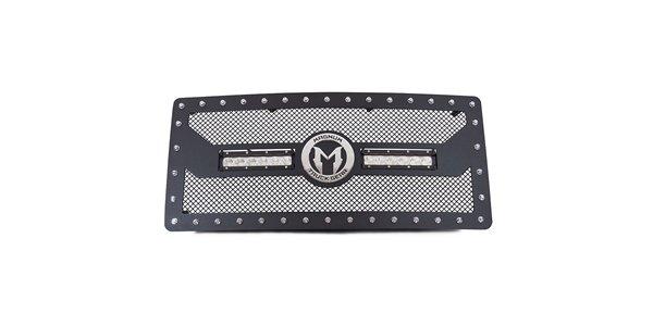 Magnum Truck Gear CL Series Grilles feature Chrome Accents and LED Lights along with a unique woven mesh design.
