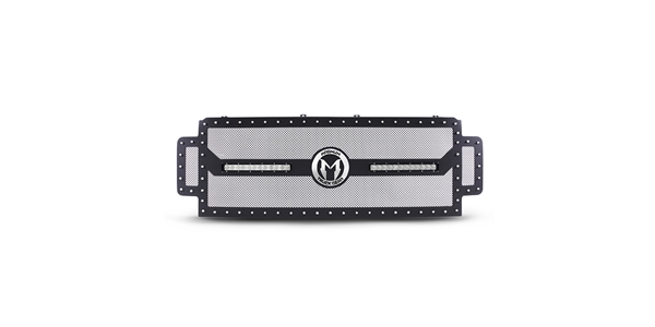 Magnum Truck Gear CL Series Grilles feature Chrome Accents and LED Lights along with a unique woven mesh design.