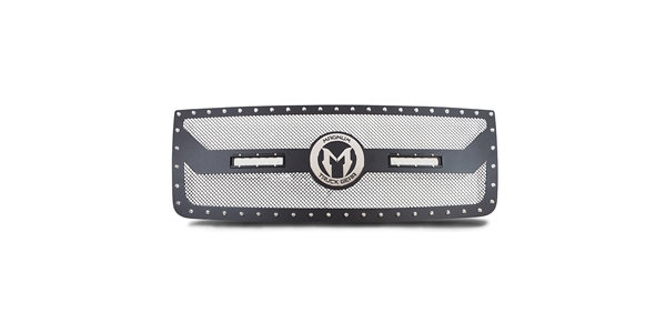 Magnum Truck Gear CL Series Grilles feature Chrome Accents and LED Lights along with a unique woven mesh design.