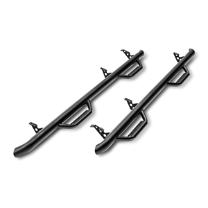 N-Fab Wheel To Wheel Black Steel Nerf Bars