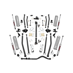 Rough Country 4in Lift Kit - Front and Rear - Jeep Wrangler Non-Diesel 4-Door