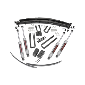 Rough Country 4in Lift Kit Rear Blocks - Front and Rear - Plymouth Trailduster