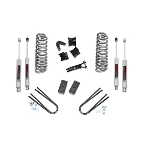 Rough Country 4in Lift Kit Rear Blocks - Front and Rear - Ford F-150