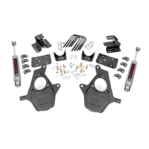 Rough Country 2in Front 4in Rear Lowering Shocks - Silverado/Sierra 1500 LD/Limited RWD