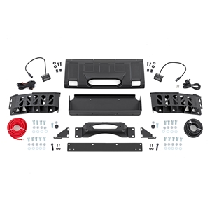 Rough Country Front FXS Hidden Winch Mount w/ LED Lights - Land Cruiser