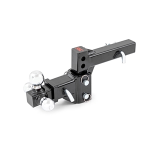 Rough Country Class III Adjustable Trailer Hitch - 6in Drop Multi-Ball Mount