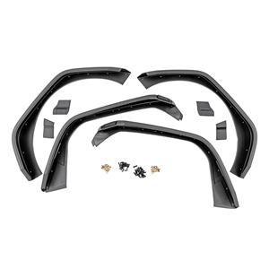 Rough Country High Clearance LED Flat Fender Flare Kit - Jeep Wrangler JL