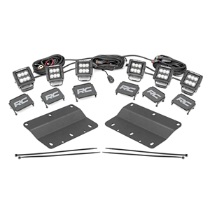 Rough Country Triple 2in Fog Mount LED Kit - Ford Bronco