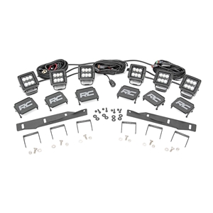 Rough Country Triple 2in Fog Mount LED Kit - Ford F-150 Raptor