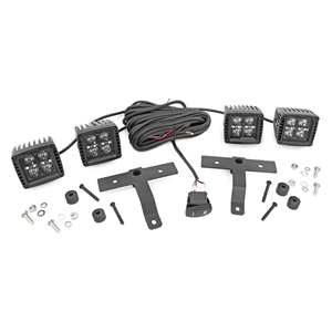 Rough Country Dual LED Ditch Light Kit Cowl Mount - Select Wrangler JL / Gladiator JT