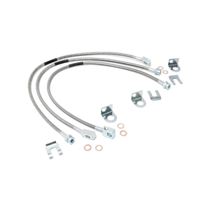 Rough Country Stainless Steel Extended Brake Line Kits