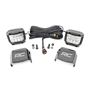 Rough Country 3in Wide Angle Chrome Series LED Light Pod