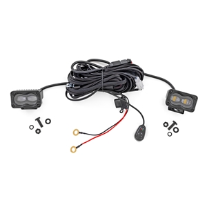 Rough Country 3x1.75in Black Series LED Slim SAE Fog Lights