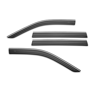 Husky Liners Low Profile Vent Visors - Smoke With Chrome Trim