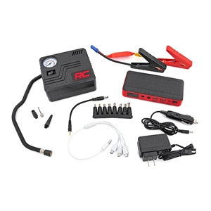 Rough Country Portable Battery Jumper And Air Compressor Combo Kit