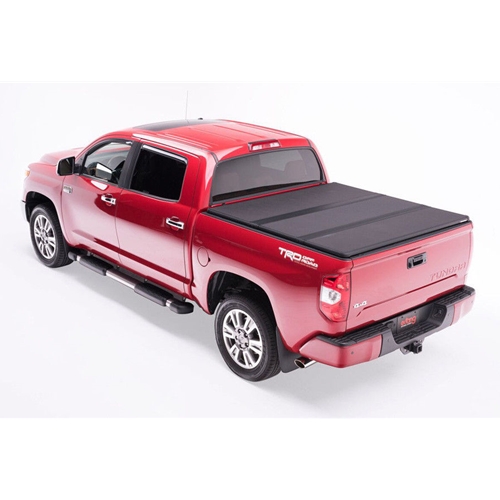 Extang’s latest generation of hard tri-fold truck bed covers include design elements that you simply will not find anywhere else. The Solid Fold 2.0 now includes Extang’s exclusive, patented Jaw-Grip and EZ-Lock clamps, EnduraShield panels, revolutionary snap-on perimeter seals, and integrated corner and hinge seals.