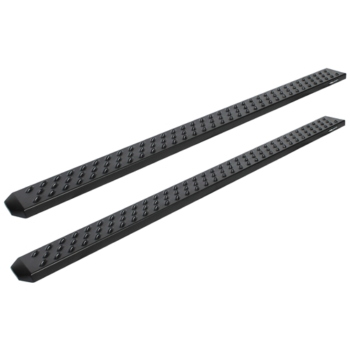 Raptor Series 6.5in Sawtooth Slide Track Running Boards - Black Textured