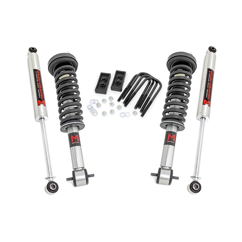Rough Country 2in Lift Kit Lifted Struts - Front and Rear - Ford F-150 4WD
