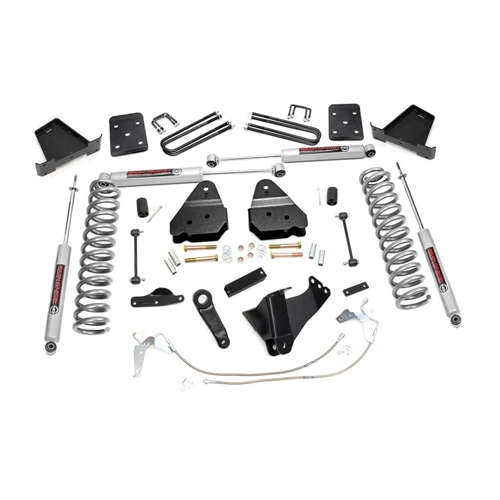 Rough Country 4.5in Lift Kit Front Spacer - Front and Rear - Ford F-250/F-350 Super Duty