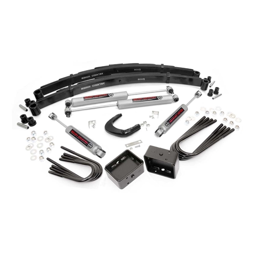 Rough Country 4in Lift Kit Rear Blocks - Front and Rear - Chevrolet/GMC 1973-1976