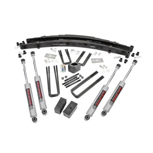 Rough Country 4in Lift Kit - Front and Rear - Dodge W100/200/300 Pickup