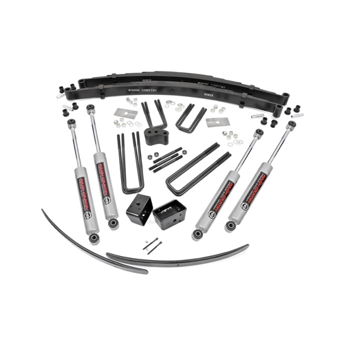 Rough Country 4in Lift Kit - Front and Rear - Ramcharger/Trailduster 4WD