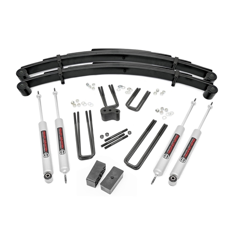 Rough Country 4in Lift Kit Lowboy - Front and Rear - Ford F-250 4WD