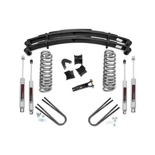 Rough Country 4in Lift Kit Rear Springs - Front and Rear - Ford F-150