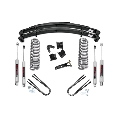 Rough Country 4in Lift Kit Rear Springs - Front and Rear - Ford Bronco 4WD