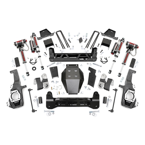 Rough Country 7in Vertex Reservoir Lift Kit - Front and Rear - Silverado/Sierra 2500/3500 HD 4WD