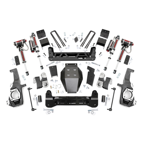 Rough Country 5in Vertex Reservoir Lift Kit - Front and Rear - Silverado/Sierra 2500/3500 HD 4WD