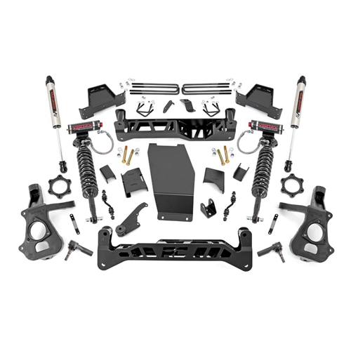 Rough Country 7in Vertex Coilovers Lift Kit - Front and Rear - Silverado/Sierra 1500 4WD (2014-2018)