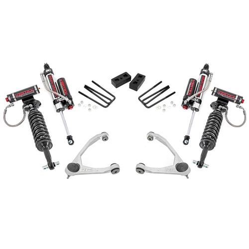 Rough Country 3.5in Vertex Adjustable Coilovers Lift Kit - Front and Rear - Silverado/Sierra 1500 RWD