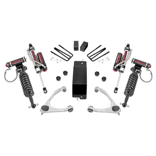 Rough Country 3.5in Vertex Adjustable Coilovers Lift Kit - Front and Rear - Silverado/Sierra 1500