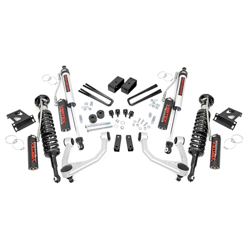 Rough Country 3.5in Vertex Adjustable Coilovers Lift Kit - Front and Rear - Toyota Tundra RWD/4WD
