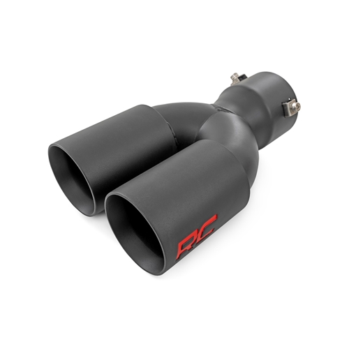 Rough Country Exhaust Tip 2.5-3in Pipe Single Inlet Dual Outlet