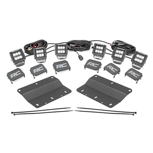 Rough Country Triple 2in Fog Mount LED Kit - Ford Bronco