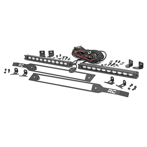 Rough Country 10in Slim Line LED Grille Mount Kit - Select Silverado 1500