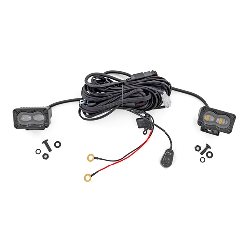 Rough Country 3x1.75in Black Series LED Slim SAE Fog Lights